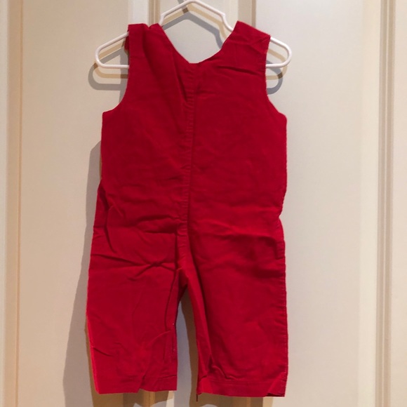 Red courduroy romper - Picture 2 of 2